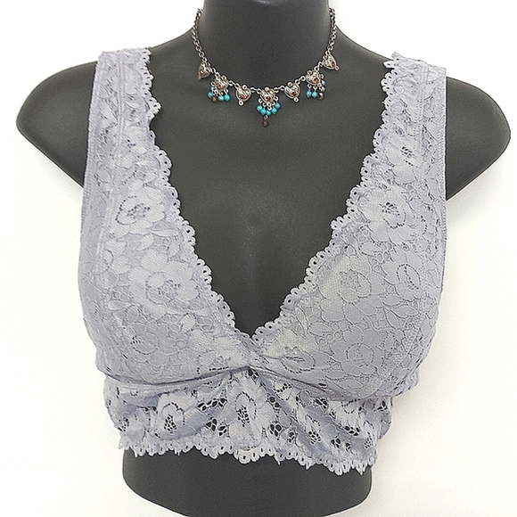 Grey Lace Bra Top, Size XL NWOT - Picture 1 of 15
